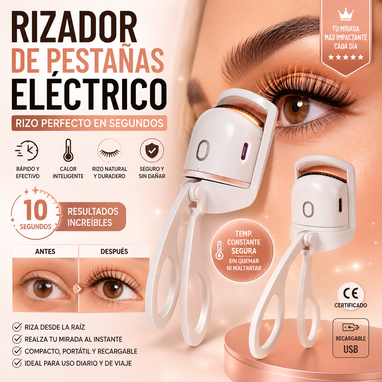 Rizador De Pestañas Eléctrico