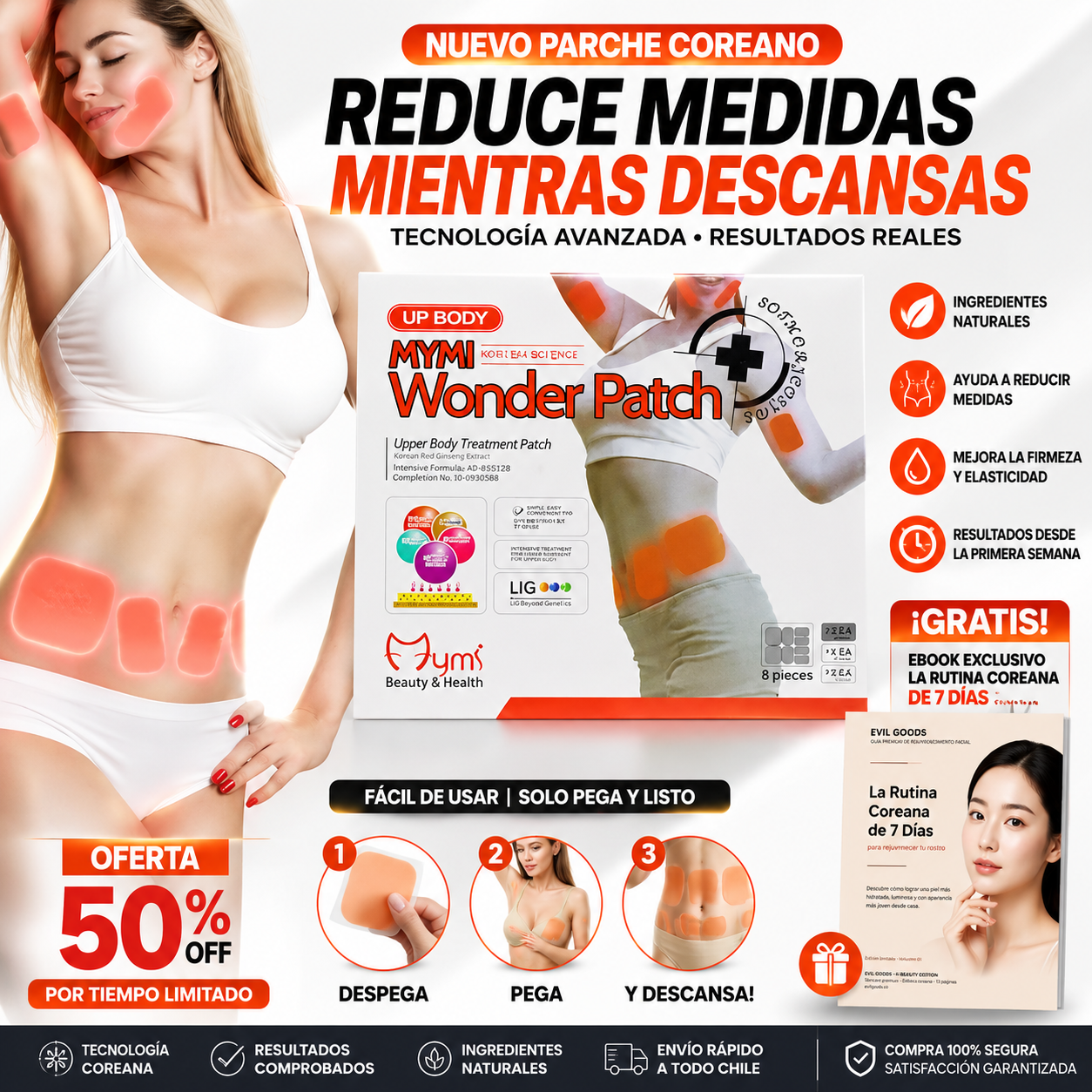 Parches Adelgazantes Abdomen Brazos Cara