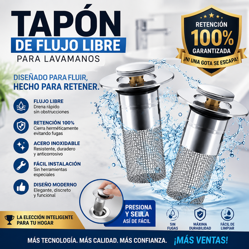 TAPON FLUJO LIBRE 2X1