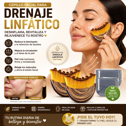 Cepillo drenaje linfático facial