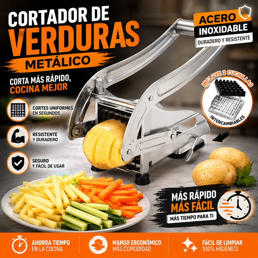 Cortador Papas Fritas De Acero Manual