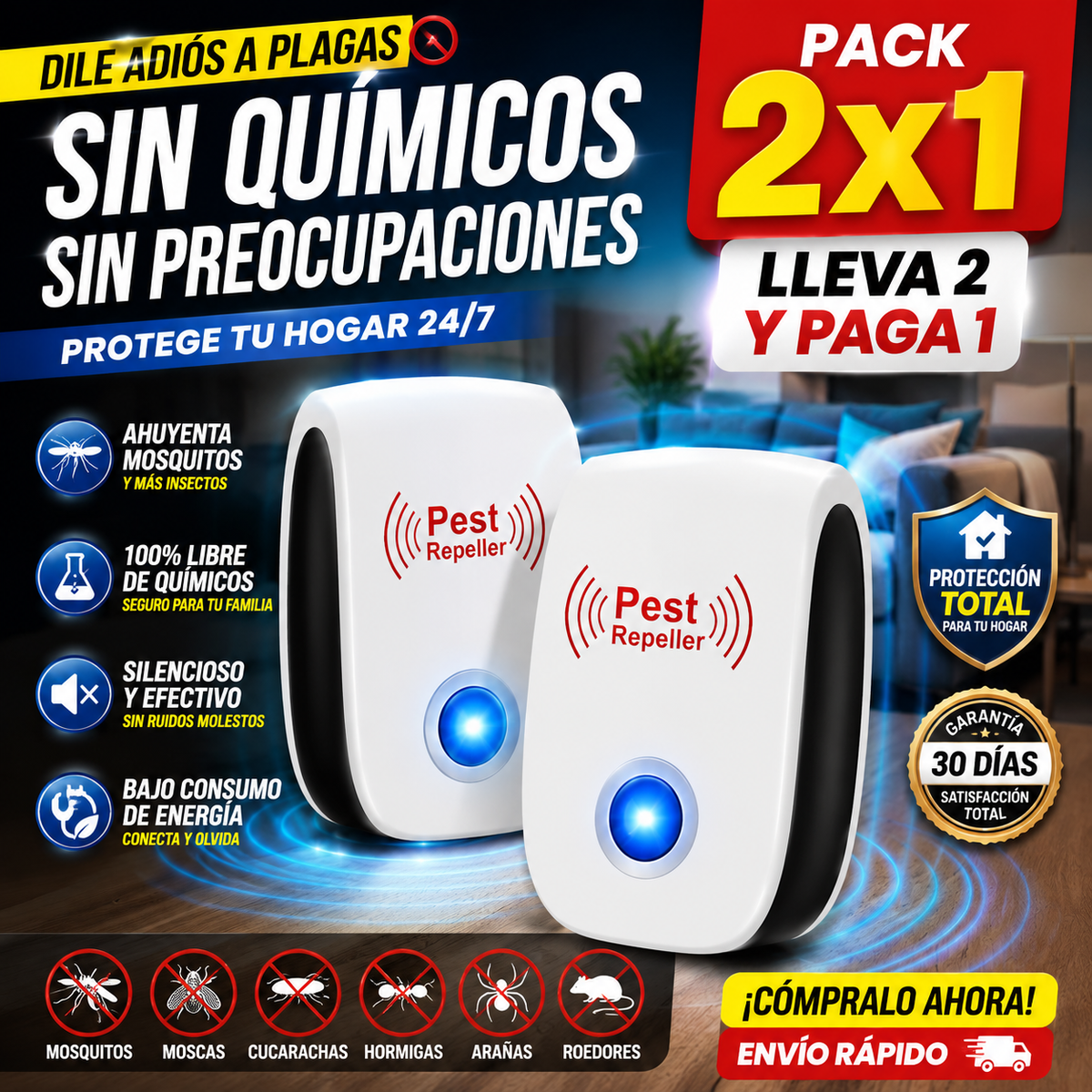 Repelente Eléctrico para Mosquitos