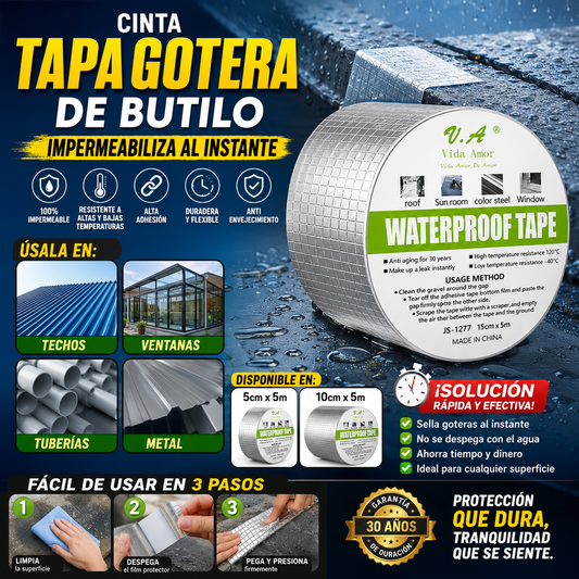 Cinta Tapa Gotera De Butilo