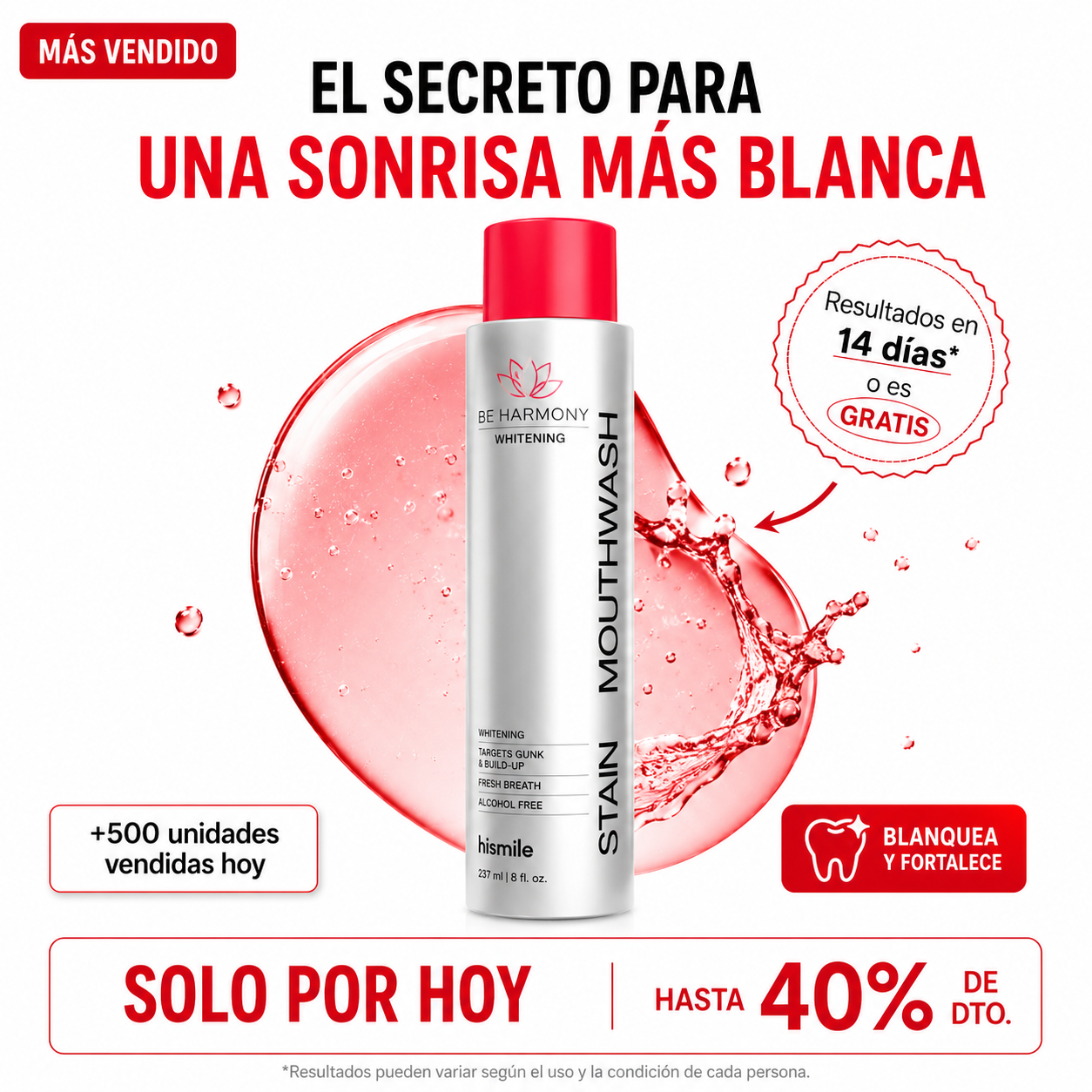 Enjuague Bucal Blanqueador BE HARMONY