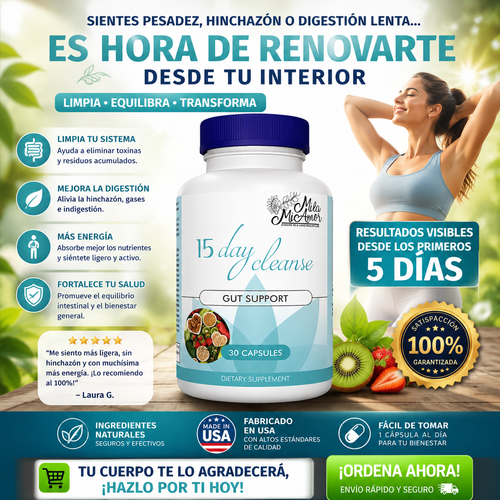 15 Day Cleanse-Reduce la Hinchazón