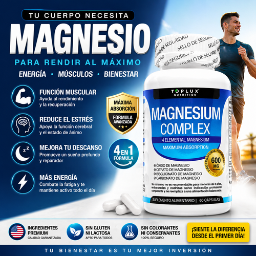 Magnesio Suplemento 8 Elemental 1000mg
