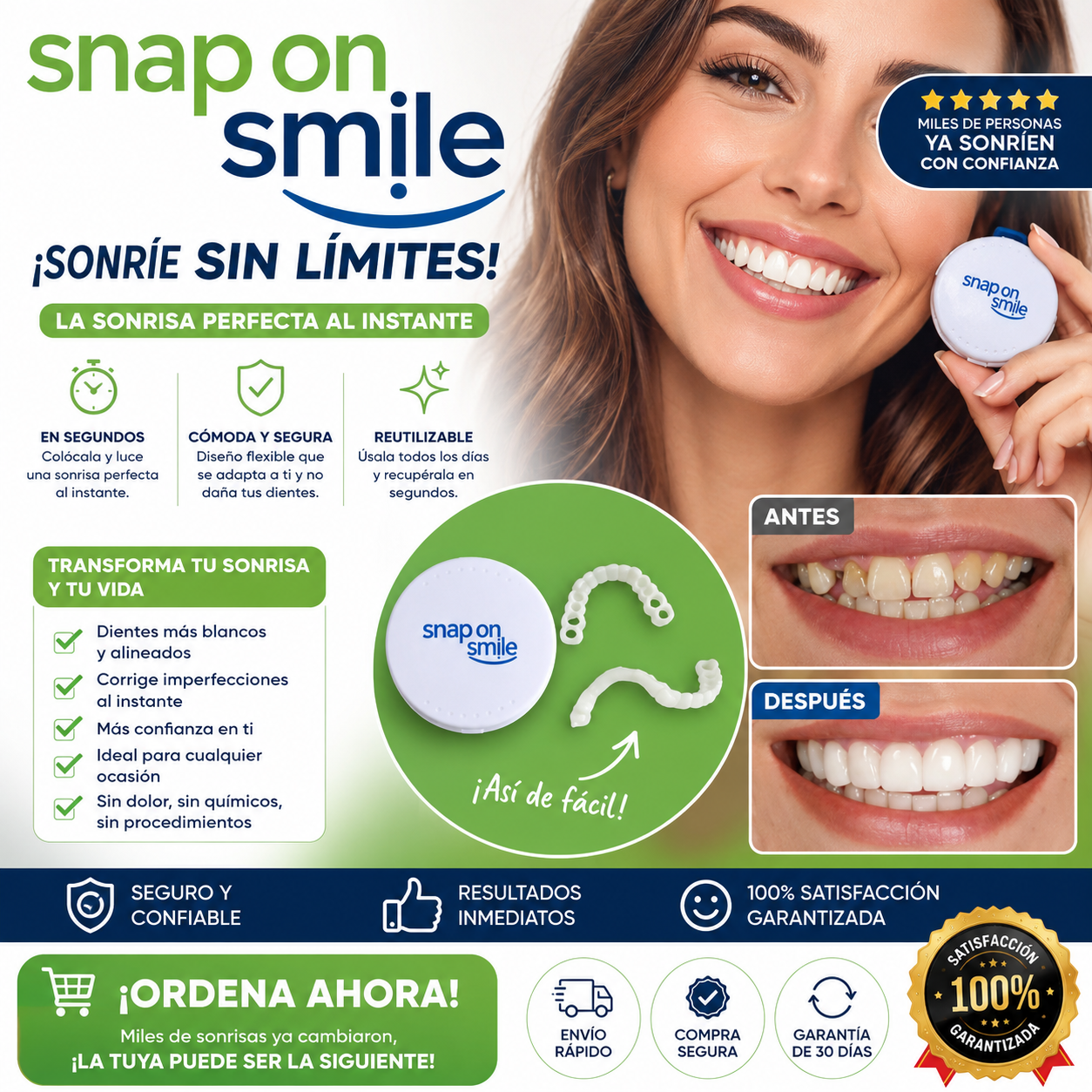 Carillas snap on smile dientes