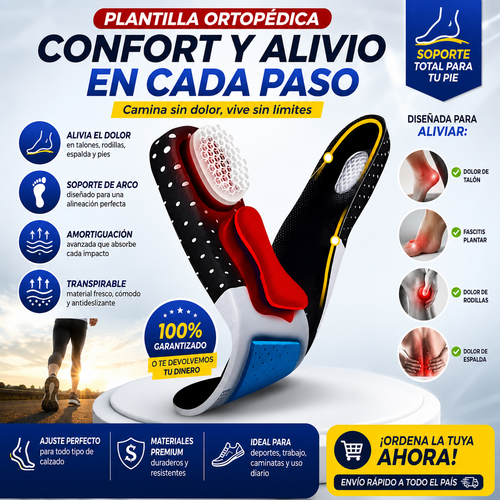 Plantilla Ortopédica Gel Fascitis