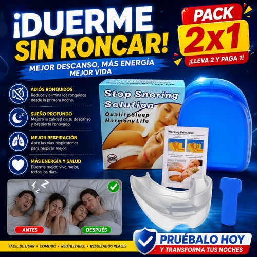 PACK 2X1 Placa Anti Bruxismo Apnea Y Ronquido