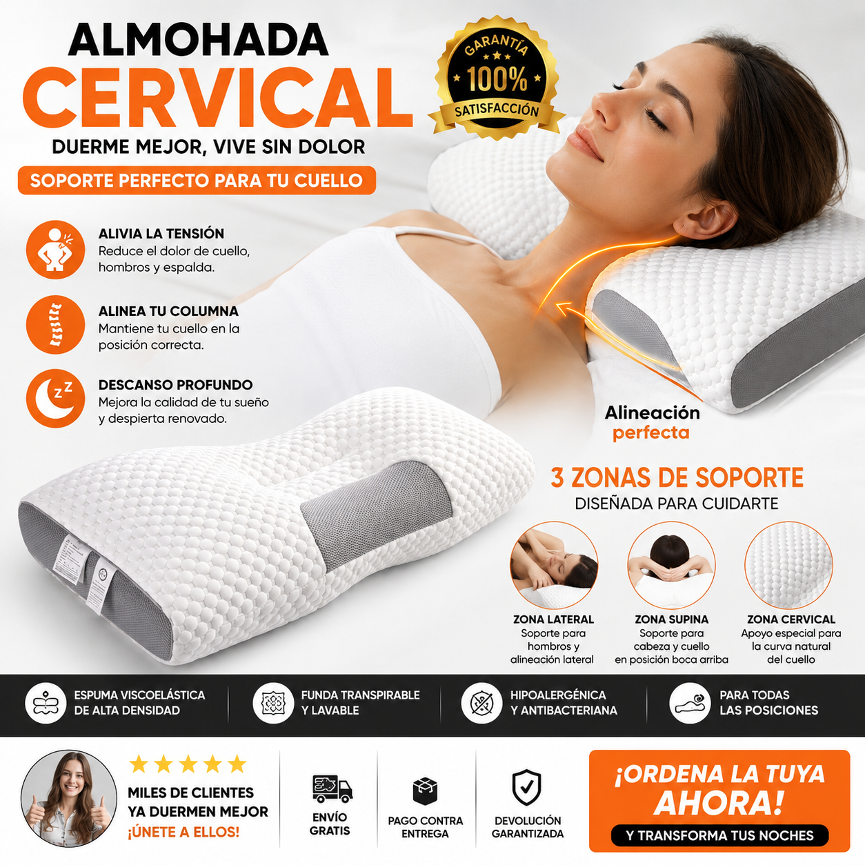 Almohada Cervical Ergonomica