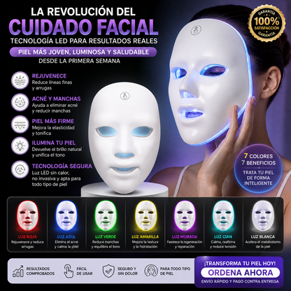Máscara LED de Rejuvenecimiento Facial