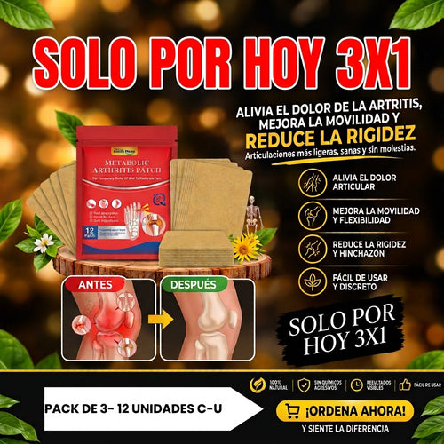 PACK 3X1 - Parche para Artritis (36un)